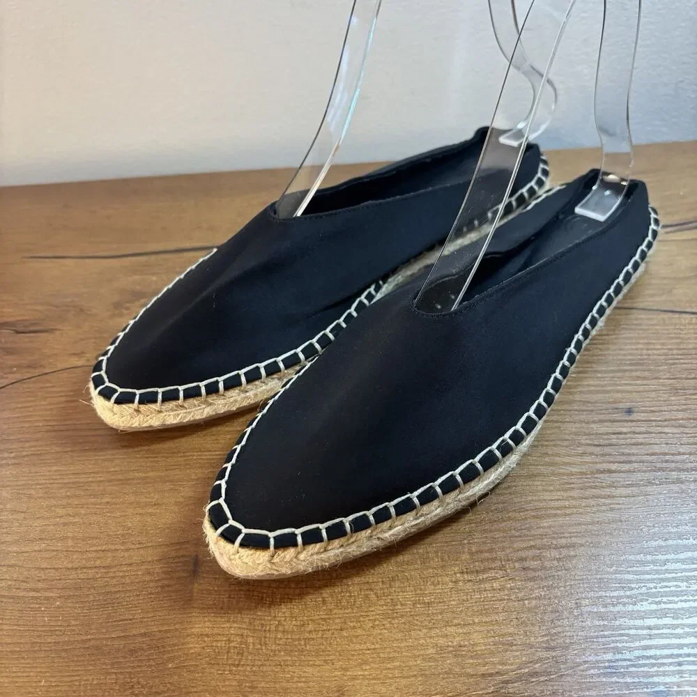 Urban Outfitters Neoprene Black Espadrille Slip-On Size 6